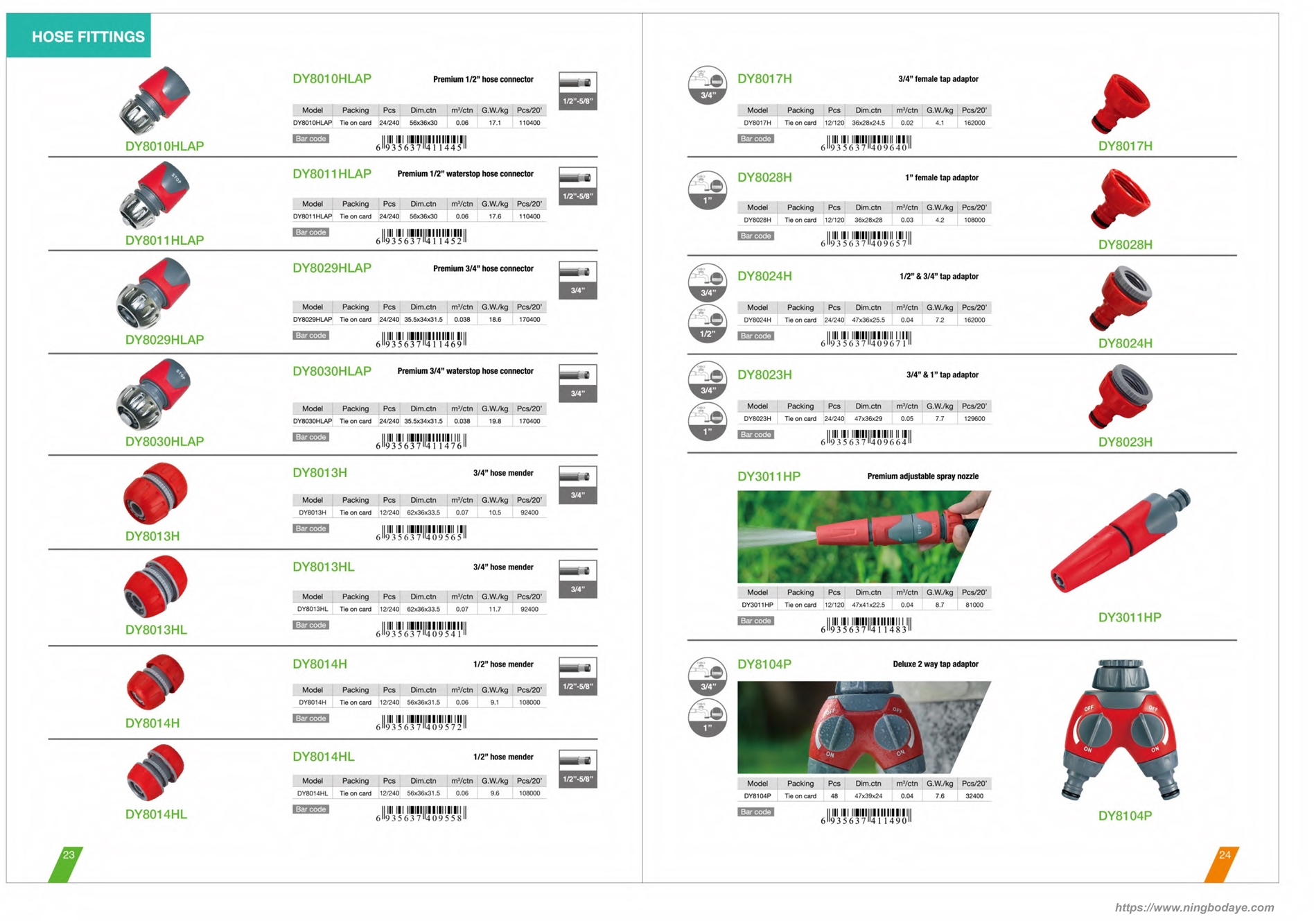 outils de jardinage en gros raccords de tuyaux catalogue PDF